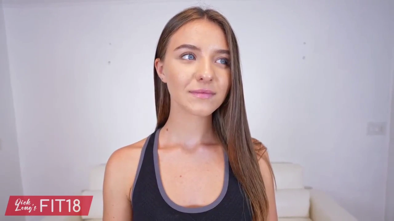 Young Ukrainian beauty poses in leggings and experiences intimate encounter with agent in high-quality footage porn video